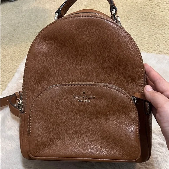 Kate Spade Tan Leather Mini Backpack - Picture 12 of 12
